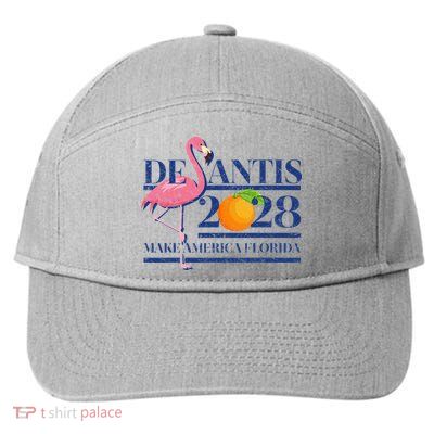 Desantis 2028 Make America Florida Ron Desantis 48 Flamingo 7-Panel Snapback Hat