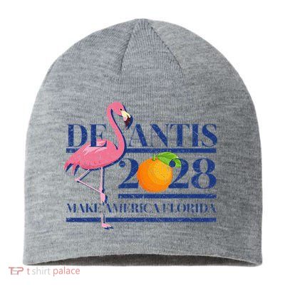 Desantis 2028 Make America Florida Ron Desantis 48 Flamingo Sustainable Beanie