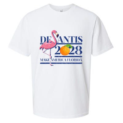 Desantis 2028 Make America Florida Ron Desantis 48 Flamingo Sueded Cloud Jersey T-Shirt