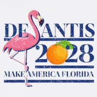 Desantis 2028 Make America Florida Ron Desantis 48 Flamingo Garment-Dyed Sweatshirt