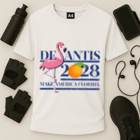 Desantis 2028 Make America Florida Ron Desantis 48 Flamingo Cooling Performance Crew T-Shirt
