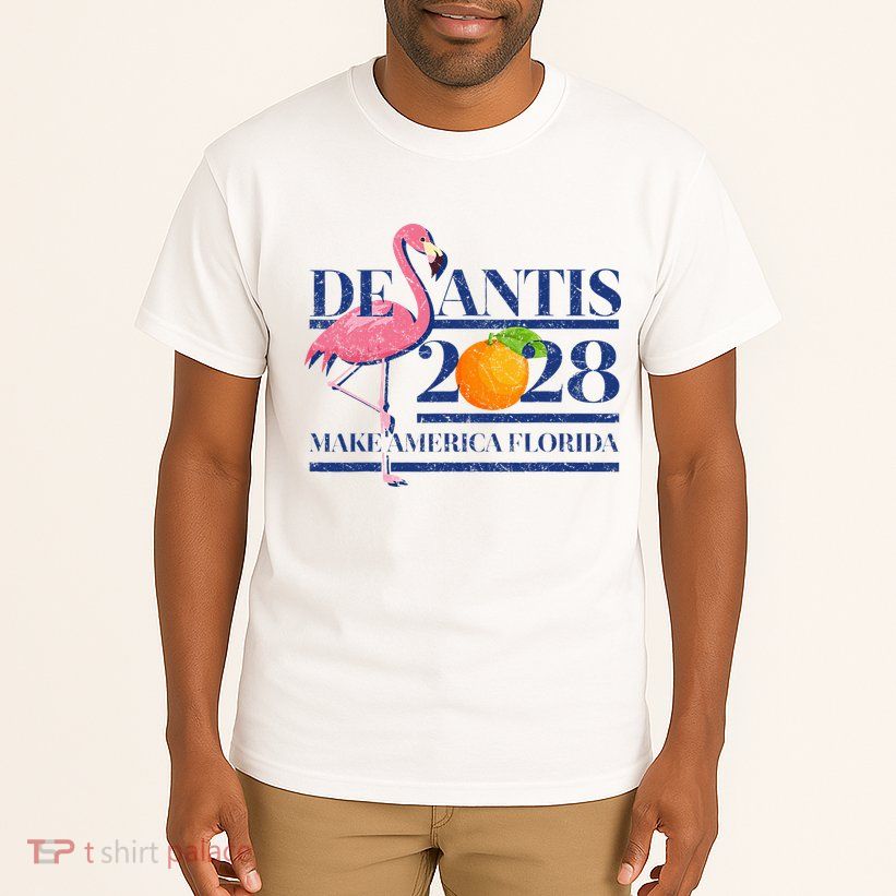 Desantis 2028 Make America Florida Ron Desantis 48 Flamingo Tall T-Shirt
