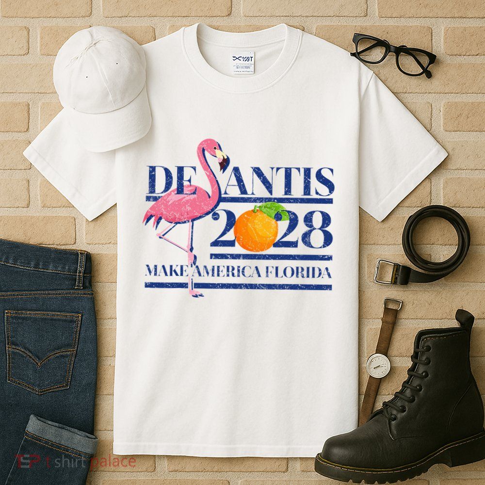 Desantis 2028 Make America Florida Ron Desantis 48 Flamingo Tall T-Shirt