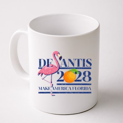 Desantis 2028 Make America Florida Ron Desantis 48 Flamingo Mug