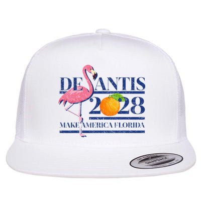 Desantis 2028 Make America Florida Ron Desantis 48 Flamingo Flatbill Hat
