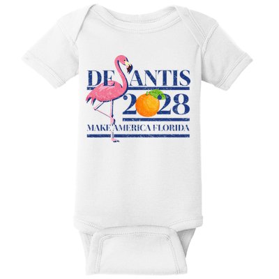Desantis 2028 Make America Florida Ron Desantis 48 Flamingo Baby Bodysuit