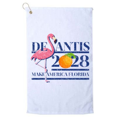 Desantis 2028 Make America Florida Ron Desantis 48 Flamingo Golf Towel