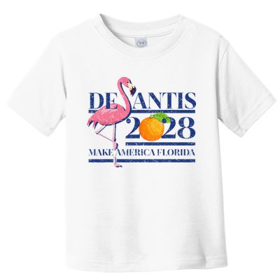 Desantis 2028 Make America Florida Ron Desantis 48 Flamingo Toddler T-Shirt