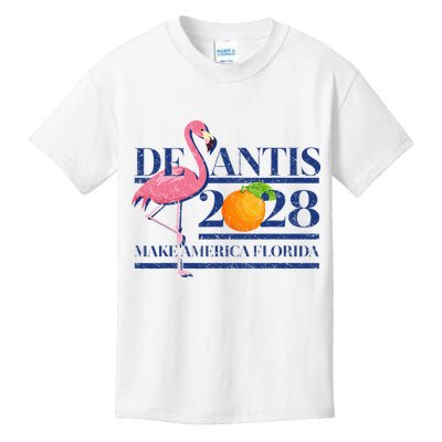 Desantis 2028 Make America Florida Ron Desantis 48 Flamingo Kids T-Shirt
