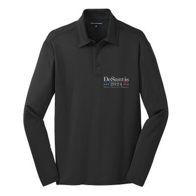 DeSantis 2024 Make America Florida Silk Touch Performance Long Sleeve Polo