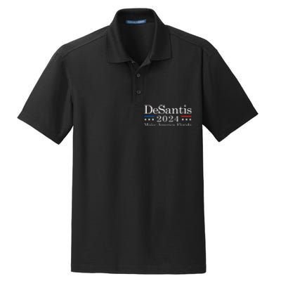 DeSantis 2024 Make America Florida Dry Zone Grid Polo