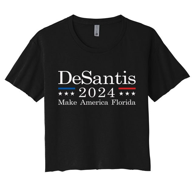 DeSantis 2024 Make America Florida Women's Crop Top Tee