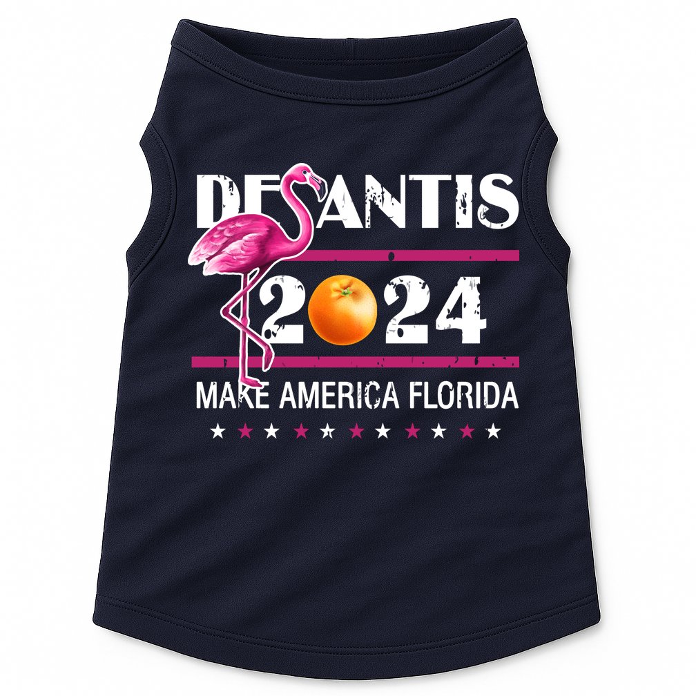 Desantis 2024 Make America Florida Flamingo Doggie Tank