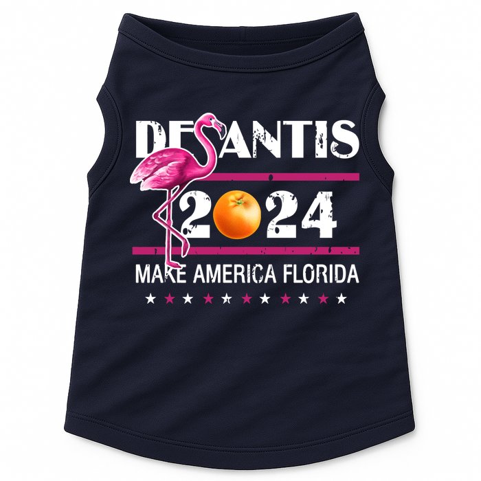 Desantis 2024 Make America Florida Flamingo Doggie Tank