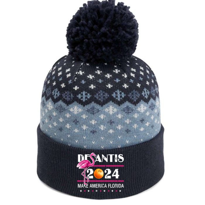 Desantis 2024 Make America Florida Flamingo The Baniff Cuffed Pom Beanie