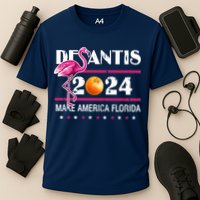 Desantis 2024 Make America Florida Flamingo Cooling Performance Crew T-Shirt