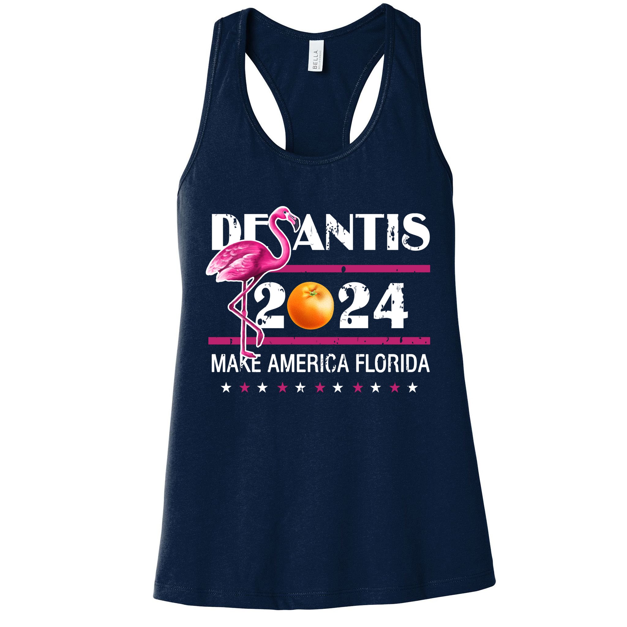 Desantis 2024 Make America Florida Flamingo Womens Tank Top