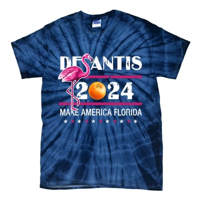 Desantis 2024 Make America Florida Flamingo Tie-Dye T-Shirt