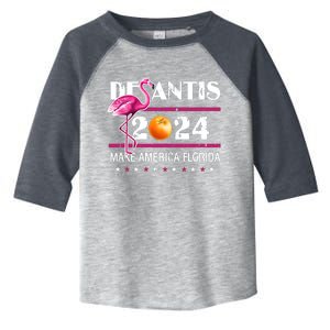 Desantis 2024 Make America Florida Flamingo Toddler Fine Jersey T-Shirt