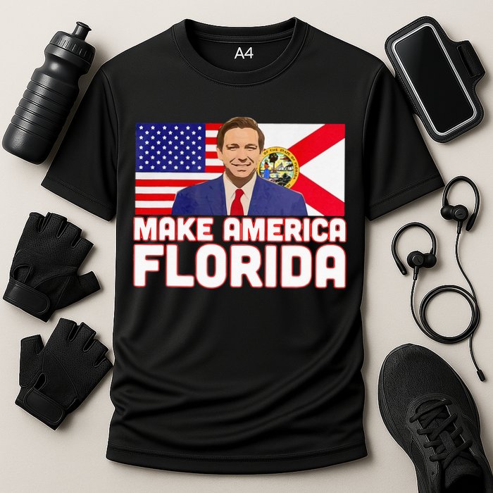 DeSantis 2024 Make America Florida DeSantis 2024 Cooling Performance Crew T-Shirt