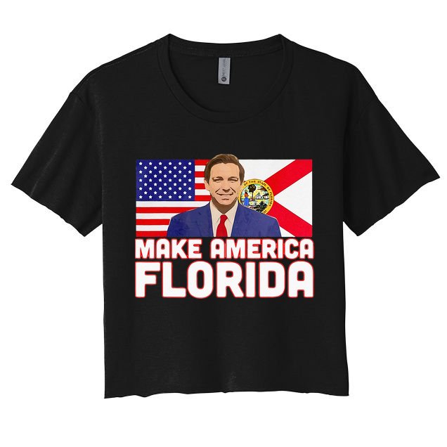 DeSantis 2024 Make America Florida DeSantis 2024 Women's Crop Top Tee