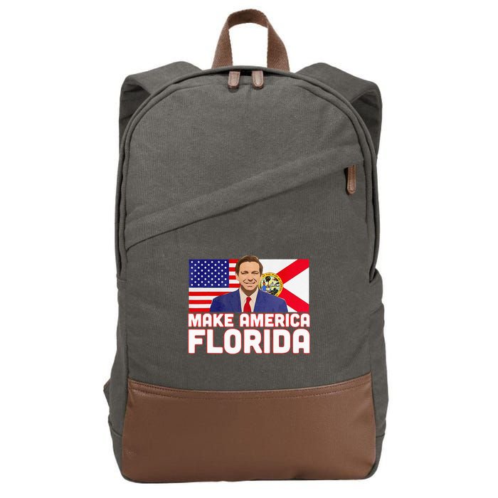 DeSantis 2024 Make America Florida DeSantis 2024 Cotton Canvas Backpack