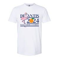 Desantis 2024 Make America Florida Flamingo Softstyle CVC T-Shirt