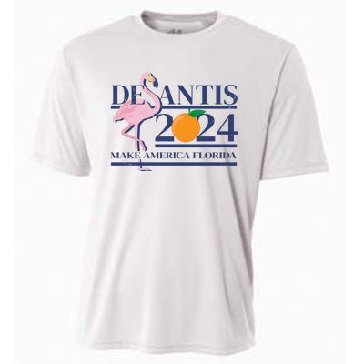 Desantis 2024 Make America Florida Flamingo Cooling Performance Crew T-Shirt