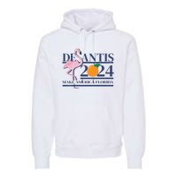 Desantis 2024 Make America Florida Flamingo Premium Hoodie