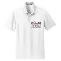 Desantis 2024 Make America Florida Flamingo Dry Zone Grid Polo