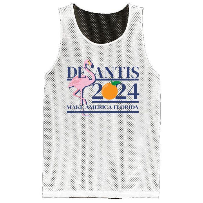 Desantis 2024 Make America Florida Flamingo Mesh Reversible Basketball Jersey Tank