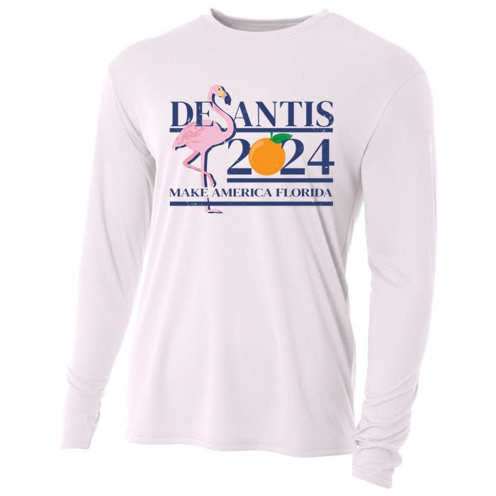 Desantis 2024 Make America Florida Flamingo Cooling Performance Long Sleeve Crew