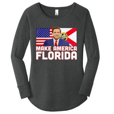 DeSantis 2024 Make America Florida DeSantis 2024 Women's Perfect Tri Tunic Long Sleeve Shirt