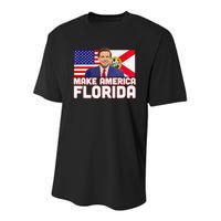 DeSantis 2024 Make America Florida DeSantis 2024 Youth Performance Sprint T-Shirt