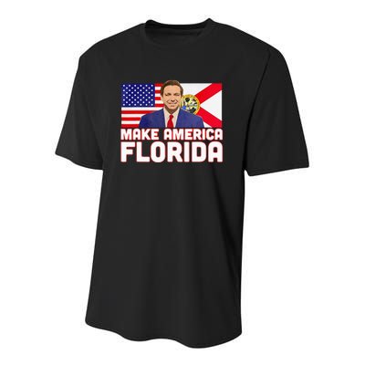 DeSantis 2024 Make America Florida DeSantis 2024 Youth Performance Sprint T-Shirt