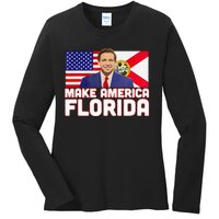 DeSantis 2024 Make America Florida DeSantis 2024 Ladies Long Sleeve Shirt