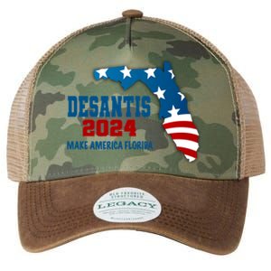 Desantis 2024 Make America Florida Legacy Tie Dye Trucker Hat