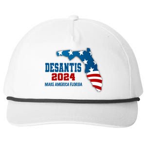 Desantis 2024 Make America Florida Snapback Five-Panel Rope Hat