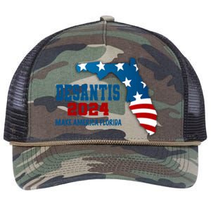 Desantis 2024 Make America Florida Retro Rope Trucker Hat Cap