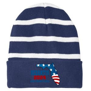 Desantis 2024 Make America Florida Striped Beanie with Solid Band