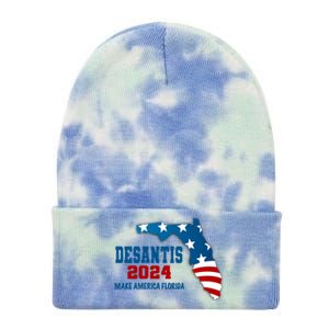 Desantis 2024 Make America Florida Tie Dye 12in Knit Beanie