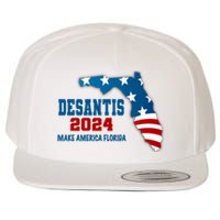 Desantis 2024 Make America Florida Wool Snapback Cap