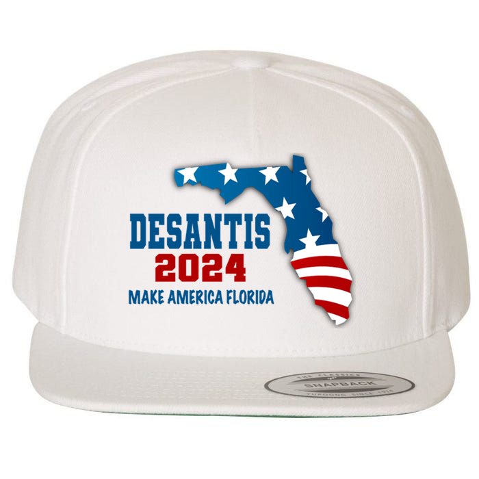 Desantis 2024 Make America Florida Wool Snapback Cap