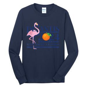 DeSantis 2024 Make America Florida Flamingo Election Tall Long Sleeve T-Shirt