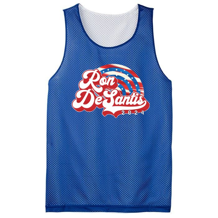 Desantis 2024 Make America Florida Election Retro Distressed Cool Gift Mesh Reversible Basketball Jersey Tank