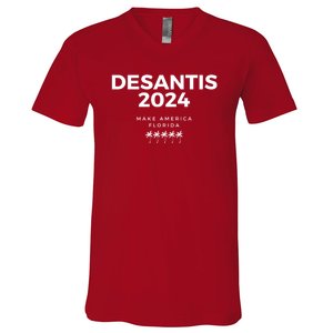 Desantis 2024 Make America Florida V-Neck T-Shirt