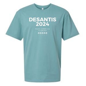 Desantis 2024 Make America Florida Sueded Cloud Jersey T-Shirt