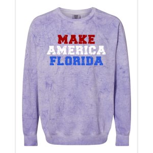 Desantis 2024 Make America Florida Colorblast Crewneck Sweatshirt