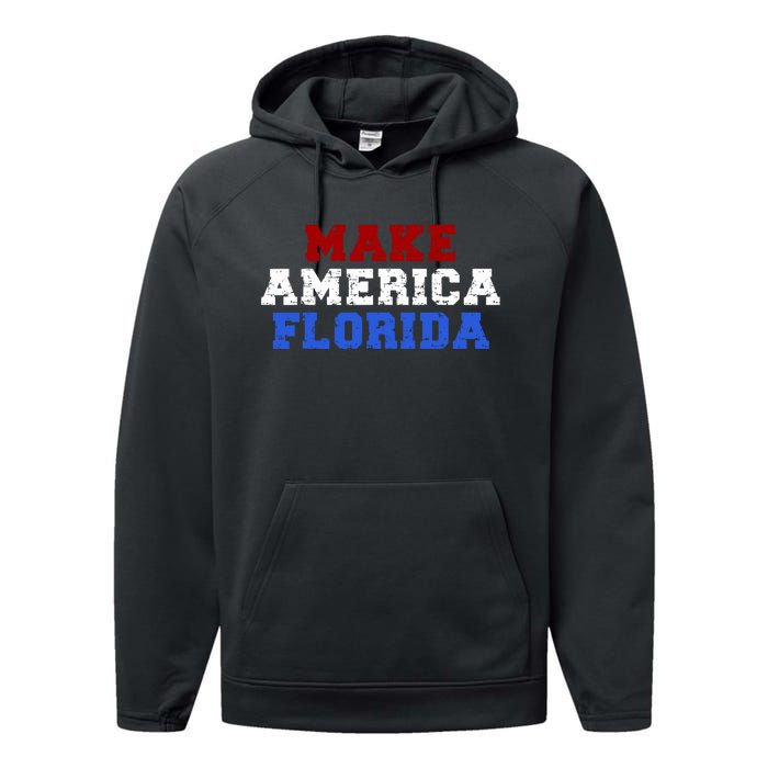 Desantis 2024 Make America Florida Performance Fleece Hoodie