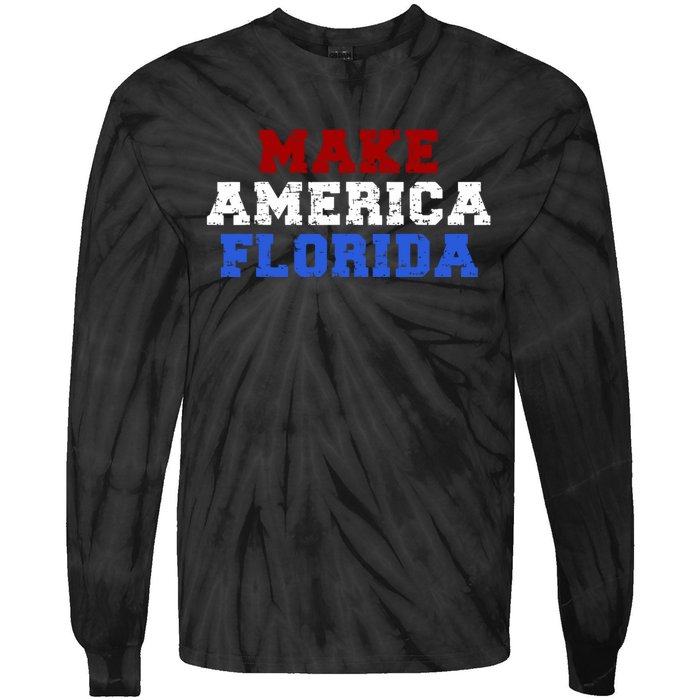 Desantis 2024 Make America Florida Tie-Dye Long Sleeve Shirt